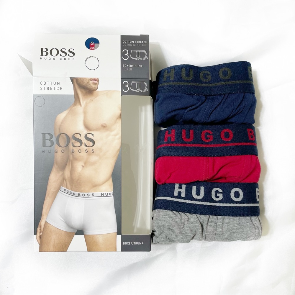 BOSS HUGO BOSS COTTON STRETCH BOXER/TRUNK - Picture 1 of 5